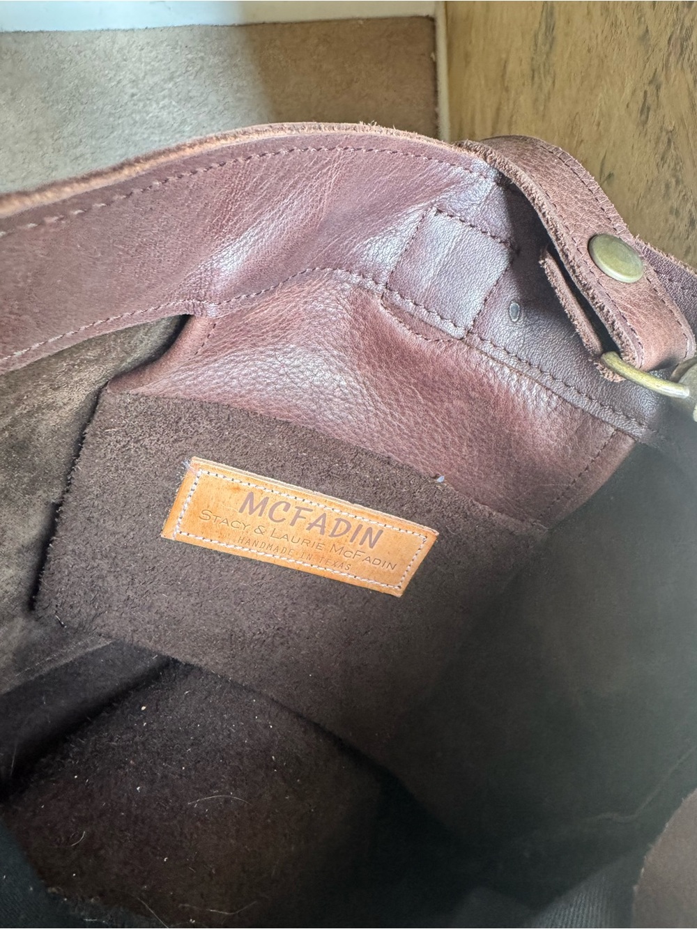 McFadin Wool & Leather Southwestern Crossbody Bag - Picture 4 of 7